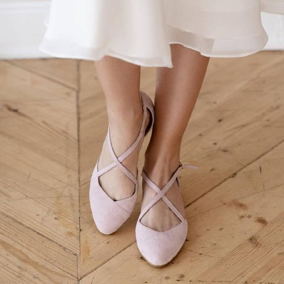 Bridal shoes • wedding shoes • pink wedding shoes • size 8 - Picture 1 of 2